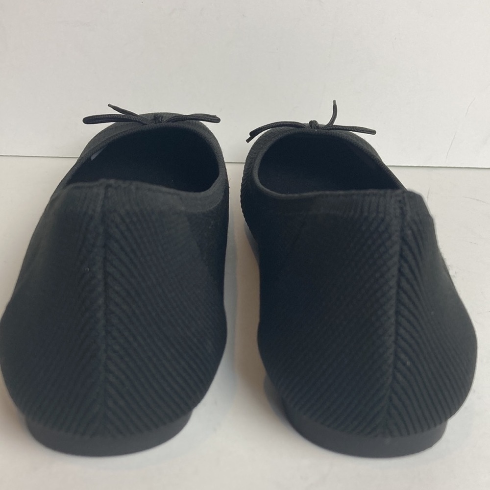 Vionic Klara Knit Ballet Flat 9.5 Black Square Toe Bow Slip-On Balletcore Office - Picture 4 of 16